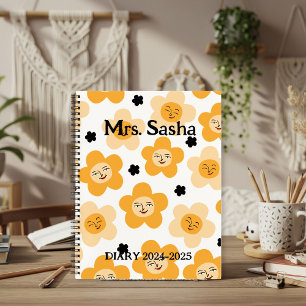 Cuaderno Academic Diary 2024-2025 Customized /Teacher retro