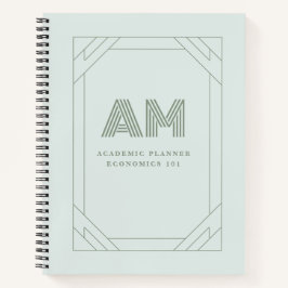 Cuaderno Académico con Monograma Personalizado Ver