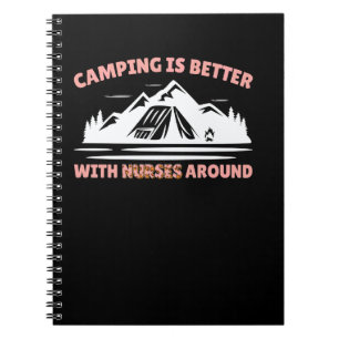 Cuaderno Acampar con enfermeras divertido consejero de camp