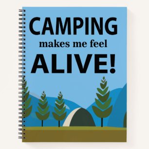Cuaderno Acampar Me Hace Sentir Vivo Acampar