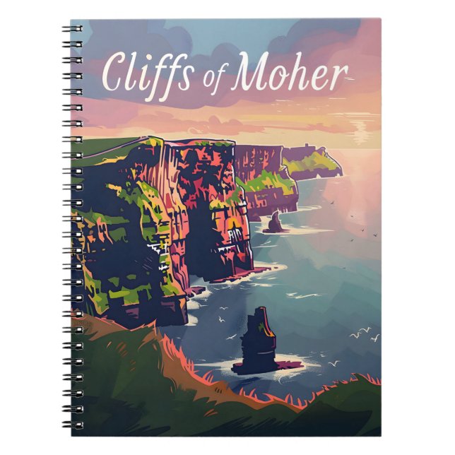 Cuaderno Acantilados de la puesta de sol de Moher (Frente)