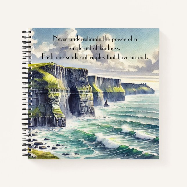 Cuaderno Acantilados de Moher, Irlanda y cotización (Anverso)