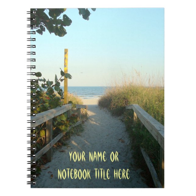 Cuaderno Acceso de la playa personalizado (Frente)