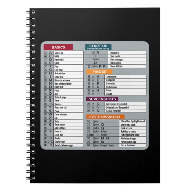Cuaderno acceso directo al mac macos informática geek techn (Frente)
