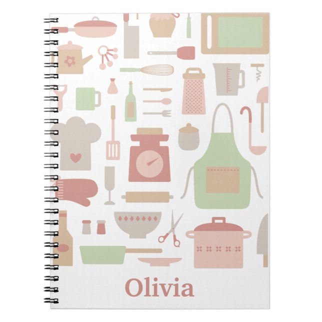 Cuaderno Accesorios y Utensilios de Cocina Patrón (Frente)