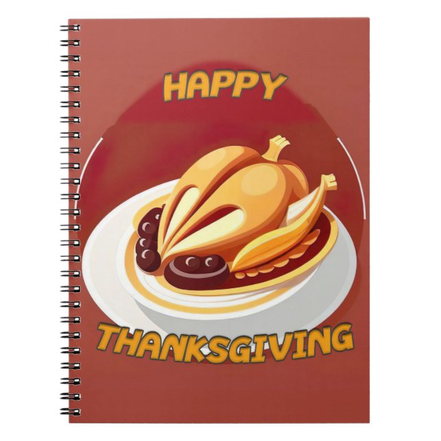 Cuaderno acción de gracias feliz (Frente)
