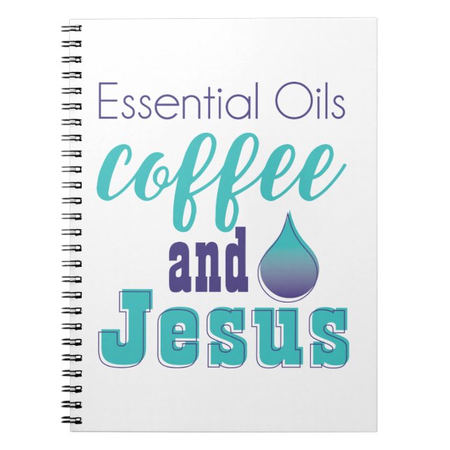 Cuaderno Aceites esenciales café y Jesús (Frente)