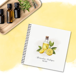 Cuaderno Aceites esenciales de cítricos botánicos de limón 