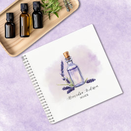 Cuaderno Aceites esenciales de Lavende botánica acuarela fl