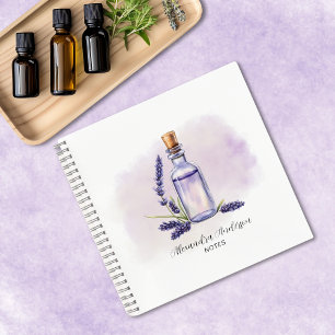 Cuaderno Aceites esenciales de Lavende botánica acuarela fl