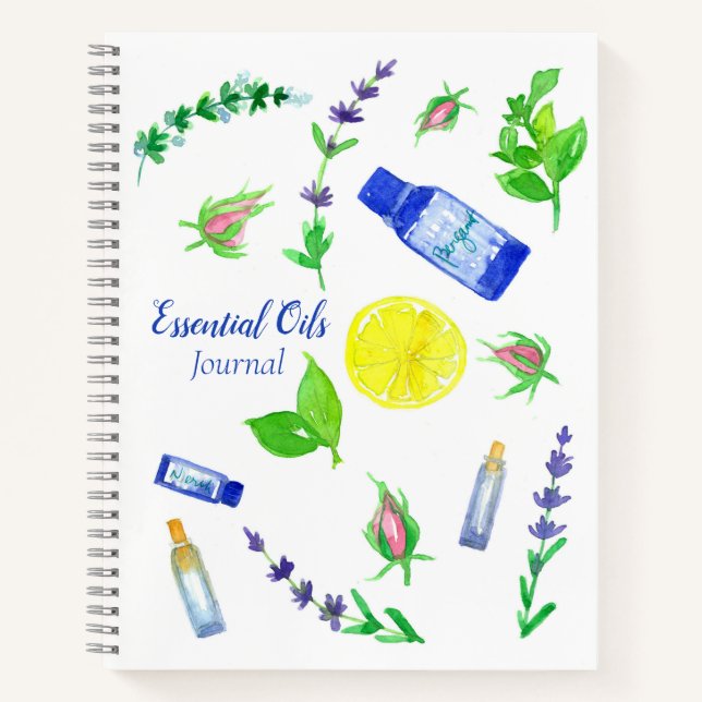 Cuaderno Aceites esenciales Journal Rosebud Herbs Lemon (Anverso)