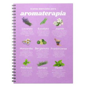 Cuaderno Aceites esenciales para aromaterapia en español