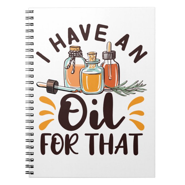 Cuaderno Aceites esenciales que tengo un aceite para eso (Frente)