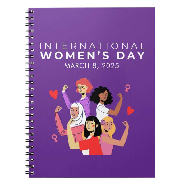 Cuaderno Acelere el Día Internacional de la Mujer 2025 (Frente)