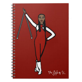 Cuaderno Acento blanco rojo B del tambor Twirler