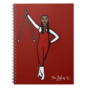 Cuaderno Acento blanco rojo B del tambor Twirler