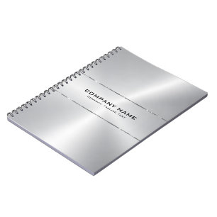 Cuaderno Acento plateado brillante de acero inoxidable metá