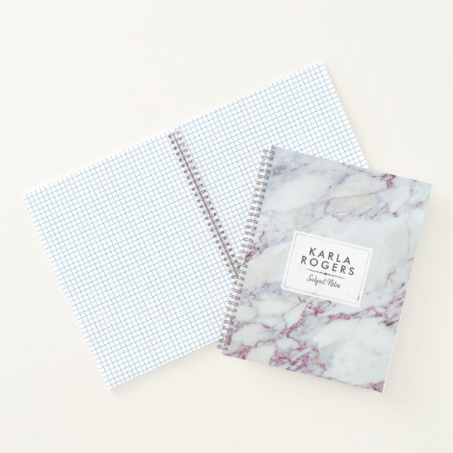 Cuaderno Acentos rosas Purpurinas de Faux Gris (Interior)