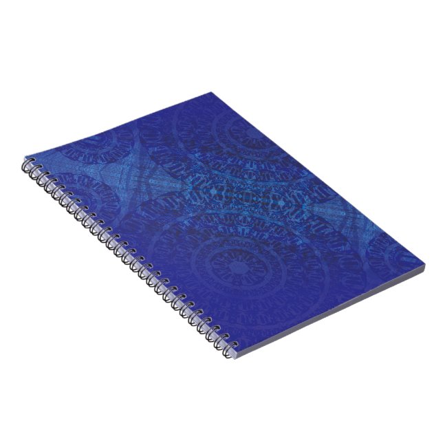 Cuaderno Aceptación | Medallones Blue Indigo Violet Boho (Lado Derecho)