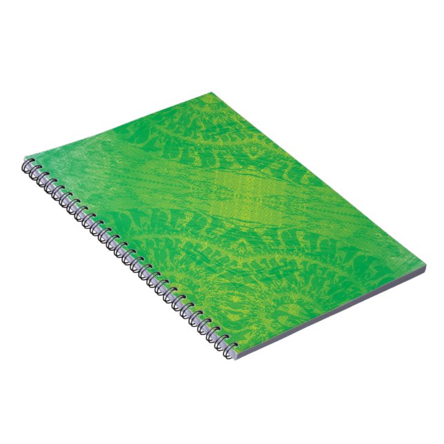 Cuaderno Aceptación | Medallones de Boho azul verde amarill (Lado Derecho)