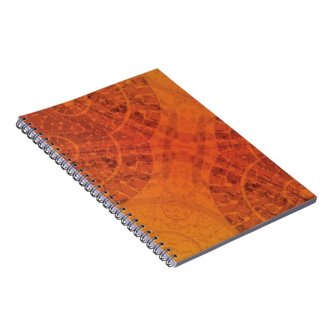 Cuaderno Aceptación | Medallones del Boho amarillo Naranja  (Lado Derecho)
