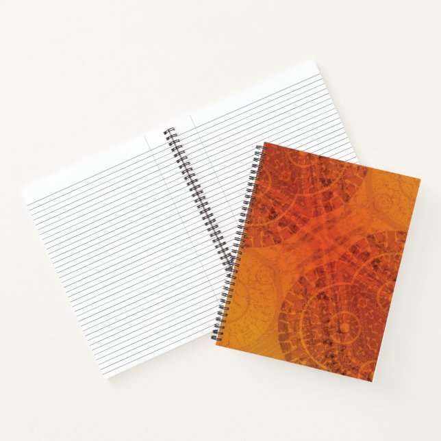 Cuaderno Aceptación | Medallones del Boho amarillo Naranja  (Interior)