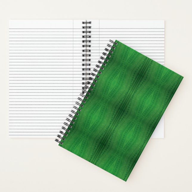 Cuaderno Aceptación | Patrón de boho ecléctico verde (Interior)