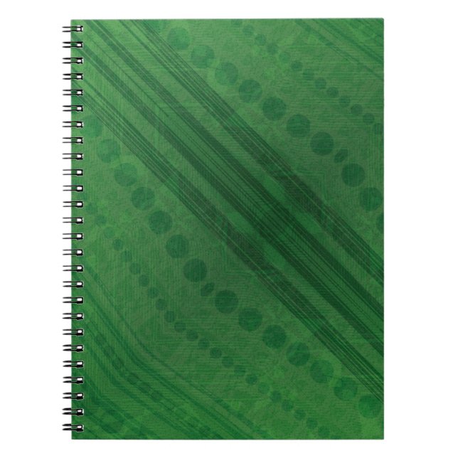 Cuaderno Aceptación | Patrón de boho ecléctico verde (Frente)