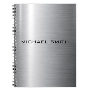 Cuaderno Acero inoxidable plateado Metalizado