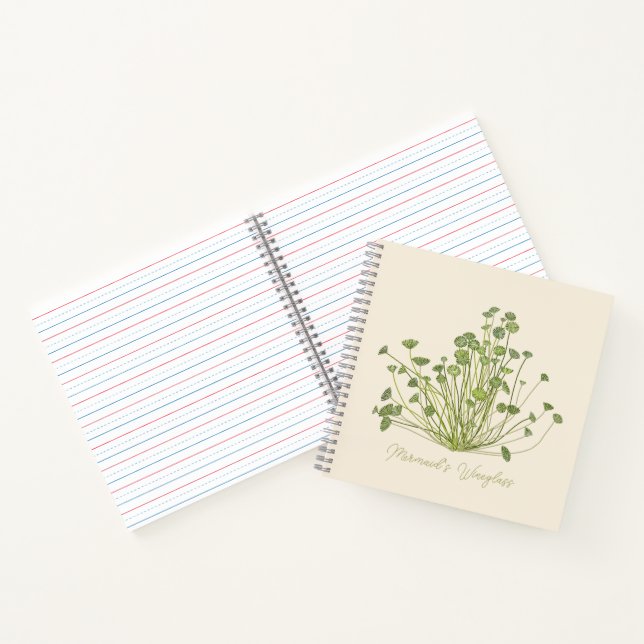 Cuaderno Acetabularia Seaweed dibujado mano (Interior)