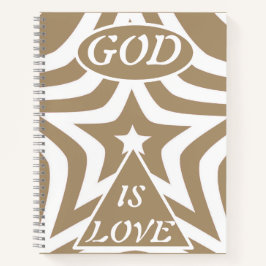 Cuaderno Achempong Dios Es Amor Estrella Light Taupe - Fe