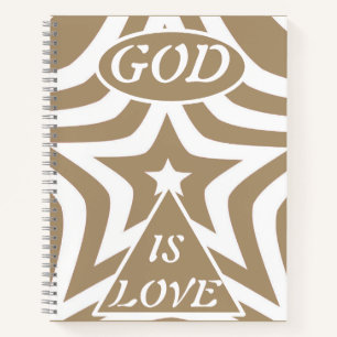 Cuaderno Achempong Dios Es Amor Estrella Light Taupe - Fe