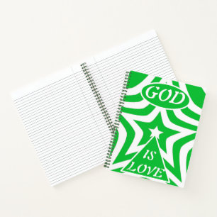 Cuaderno Achempong Dios Es Amor Estrella Verde Oscuro Paste