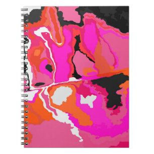 Cuaderno Acid Vivid Digital Psicodélico Fondo Brillante. 