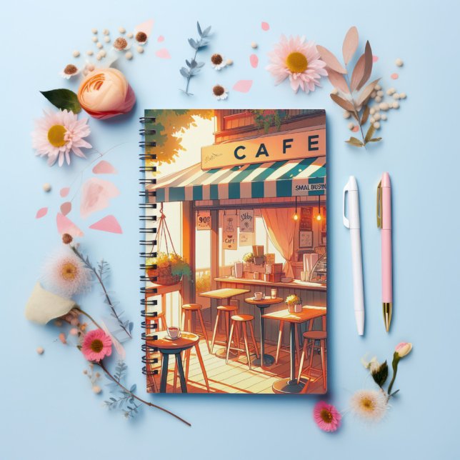 Cuaderno Acogedor Anime Cafe Art 90 Vibe Emotional Cityscap (Subido por el creador)