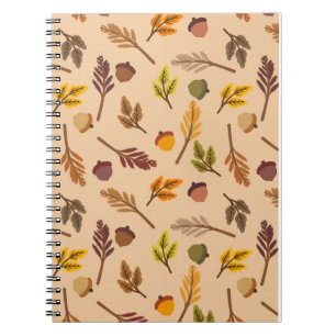 Cuaderno Acogedoras hojas de otoño y coronas