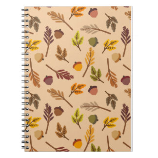 Cuaderno Acogedoras hojas de otoño y coronas