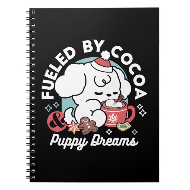 Cuaderno Acogedores sueños de cachorro - chocolate caliente (Frente)