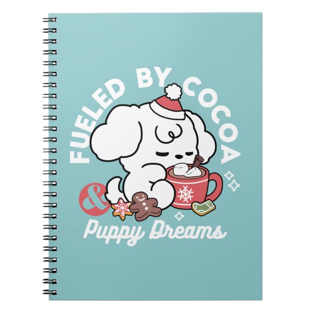 Cuaderno Acogedores sueños de cachorro - chocolate caliente (Frente)