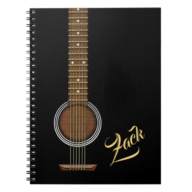 Cuaderno Acoustic Black Guitar (Frente)