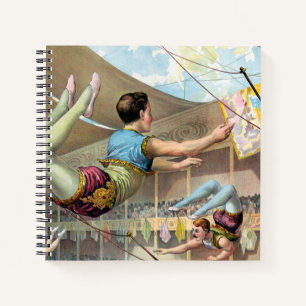 Cuaderno Acróbatas Masculinos Actuando En Un Circo
