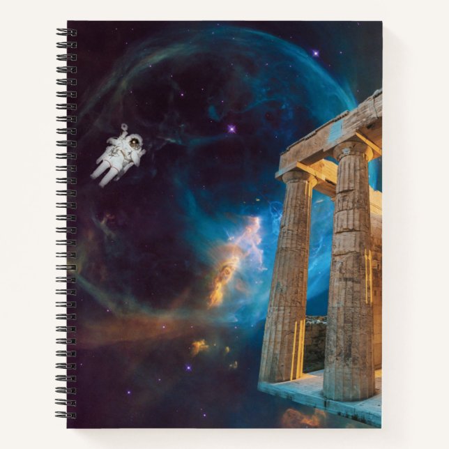 Cuaderno Acrópolis de Partenón Grecia se encuentra con espa (Anverso)