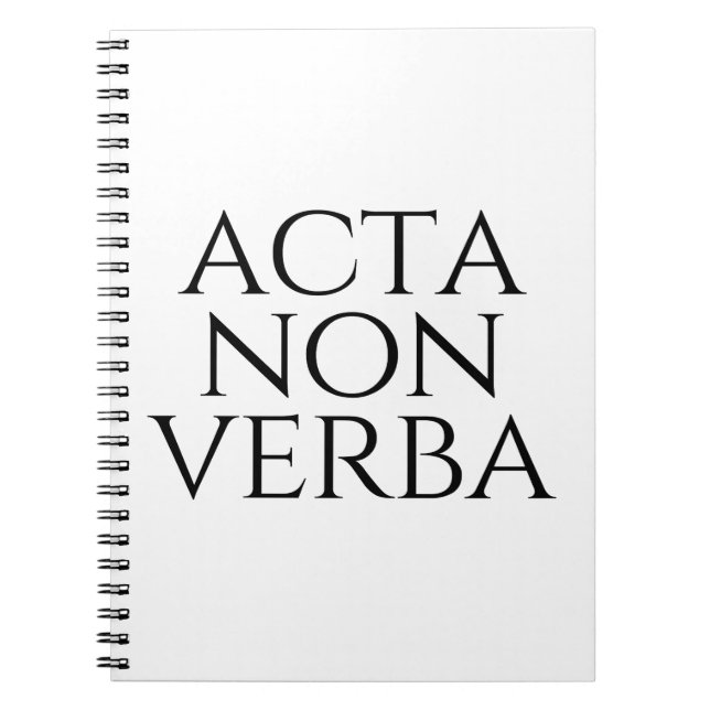 Cuaderno Acta Non Verba (Frente)