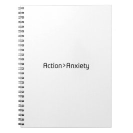 Cuaderno Action Over Anxiety Minimalist Spiral Notebook