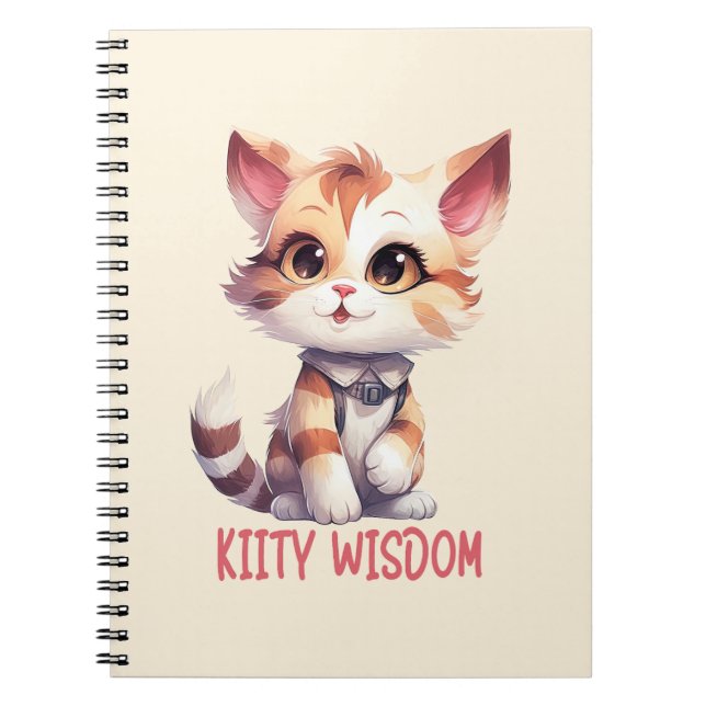 Cuaderno Actitud de gato despreocupada - Diseño felino lúdi (Frente)