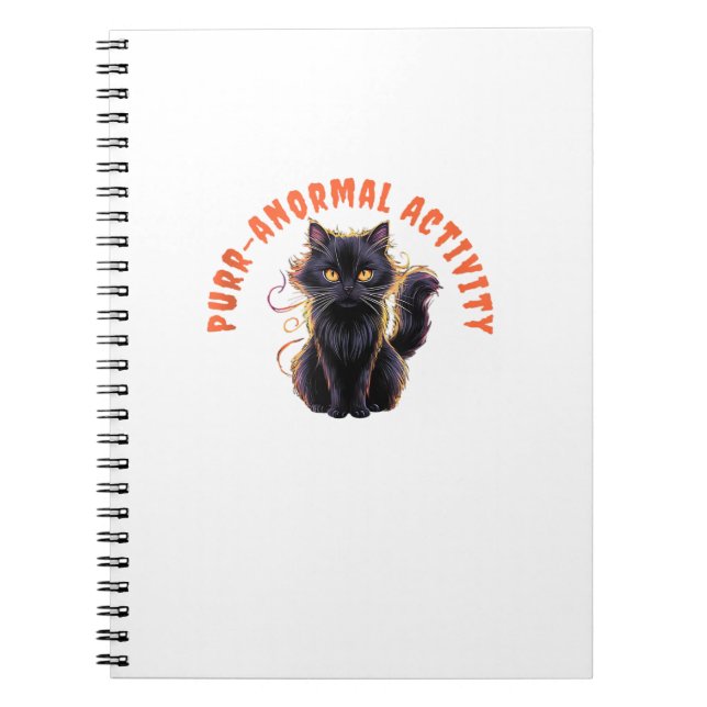 Cuaderno Actividad Purr-anormal de Cat Lover Halloween Spoo (Frente)