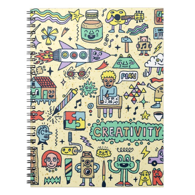 Cuaderno Actividades De Creatividad Divertido Personalizado (Frente)