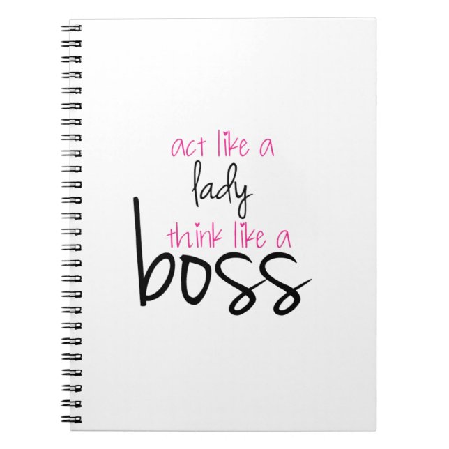 Cuaderno Acto como una señora Think Like Boss (Frente)