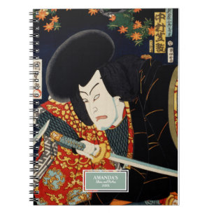 Cuaderno Actor Con Espada Samurai Toyohara Kunichika