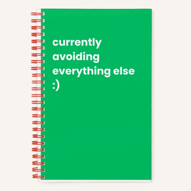Cuaderno Actualmente evitando todo lo demás (Anverso)